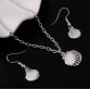 ZOSHI 11.11 Silver Plated Jewelry set Shell Pendant Necklace Drop earring solid women indian african jewelry 925 hot Wholesale
