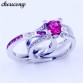 choucong 12 colors Birthstone women Wedding Bridal sets ring 5A zircon cz White Gold Filled Band Rings for women men new jewelry
