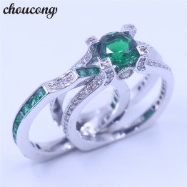 choucong 12 colors Birthstone women Wedding Bridal sets ring 5A zircon cz White Gold Filled Band Rings for women men new jewelry