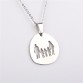 family daughter son mother father boy girl Stainless Steel women necklace Vintage handmade fashion jewelry  N-106